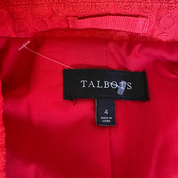 TALBOTS Coral/Red Lightweight Business Career Blazer | Size 4 - Picture 8 of 11